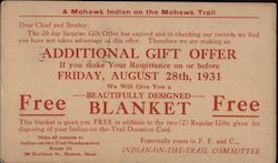 Indian-On-The-Trail Committee Correspondence Card Postcard