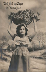 Much Goodness and Blessing in the New Year Postcard