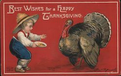 Best Wishes for a Happy Thanksgiving Postcard
