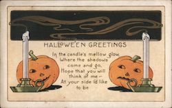 Halloween Greetings Postcard