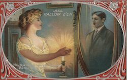 All Hallow E'en - May the reflection that you see, Be the counterfeit of me Postcard