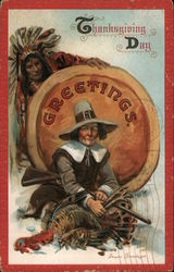 Thanksgiving Day Greetings Postcard