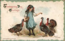 Thanksgiving Day Greetings Turkeys Postcard Postcard Postcard