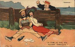 Two Drunk People Being Yelled at by a Man Postcard