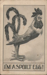 Rooster: I'm a spoilt egg! Comic, Funny Postcard Postcard Postcard