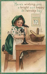 Here's Wishing you a Bright and Happy St. Patrick's Day - March 17th Postcard Postcard Postcard