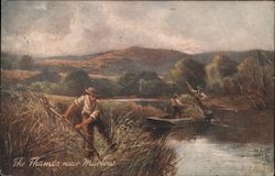 The Thames Near Marlow: Boating on the River Postcard