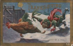 Thanksgiving - Lost by a Tail Postcard