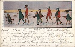 Wanted - A Long Ball and a Highball - A Group of Kids Playing Golf Postcard