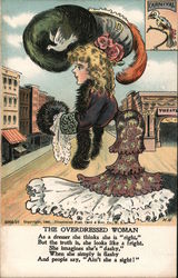 The Overdressed Woman Caricatures Postcard Postcard Postcard