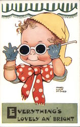 Everything's Lovely An Bright - A Little Girl in Sunglasses Postcard