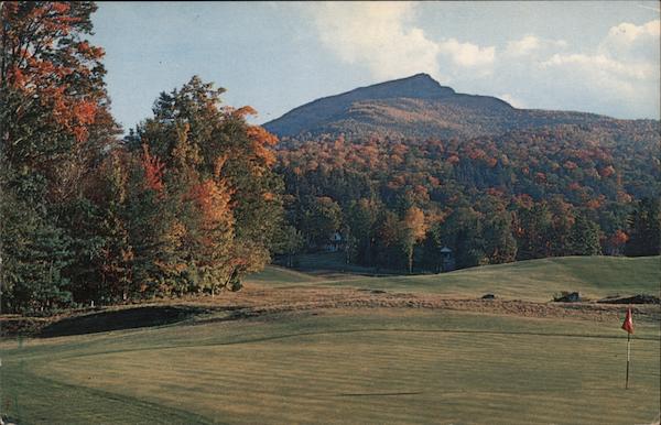 View of Noonmark Mountain From Golf Course Keene Valley New York