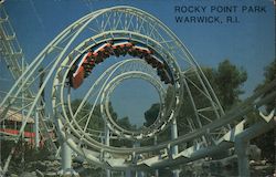 Rocky Point Park Corkscrew Warwick, RI Postcard Postcard Postcard