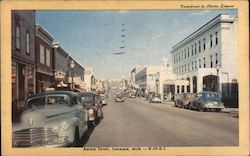 Aurora Street View Ironwood, MI Postcard Postcard Postcard