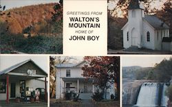 Greetings from Walton's Mountain, Home of John Boy Postcard