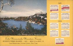 1951 Lake Minnewaska Mountain Houses Postcard