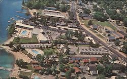 Aerial View of Lake George Village Postcard