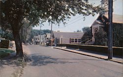 Shopping DIstrict, Cape Cod, Massachusetts Postcard