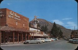 Street Scene along West Side of Town Square Jackson, WY Postcard Postcard Postcard