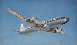 United Air Lines DC-7 Mainliners Postcard