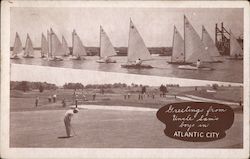 Greetings from Uncle Sam's boys in Atlantic City Postcard