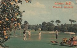 Winter Golf Postcard