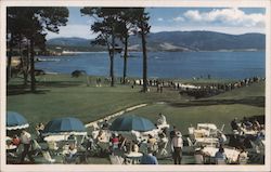 18th Hole at Pebble Beach Golf Course - from Terrace at Del Monte Lodge Postcard