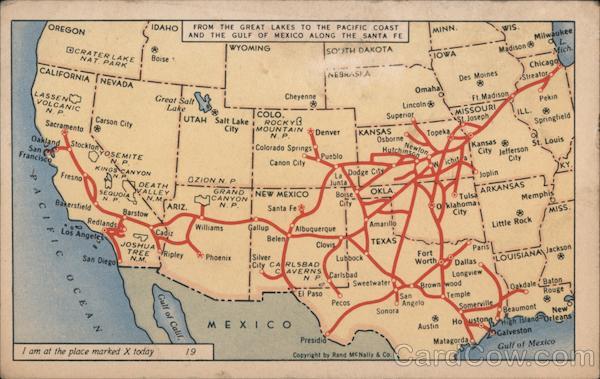 Map of the Santa Fe Railway Maps