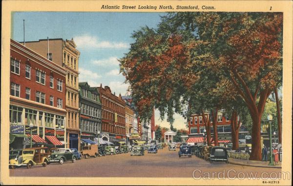 Atlantic Street Looking North Stamford Connecticut