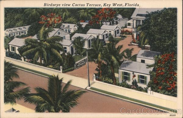 Birdseye view Cactus Terrace, Key West, Florida.