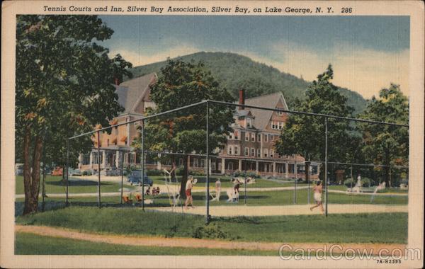 Tennis Courts and Inn, Silver Bay Association Lake George New York