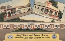 Chief Motel and Service Station Postcard