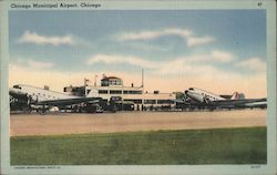 Chicago Municipal Airport Illinois Postcard Postcard Postcard