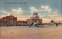 New Municipal Airport Postcard