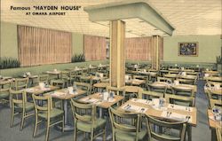 Famous Hayden House at Omaha Airport Postcard