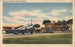 Municipal Airport Portland, ME Postcard Postcard Postcard