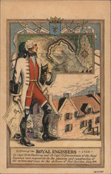 Officer of the Royal Engineers - 1758 Postcard