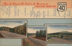 U.S. Route 40 in Western Maryland Postcard