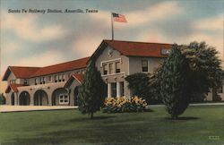 Santa Fe Railway Station Postcard