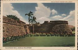 Old Spanish Wall Manila, Philippines Southeast Asia Postcard Postcard Postcard