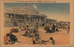 Nantasket Beach Showing Rear End of State Bath House Massachusetts Postcard Postcard Postcard