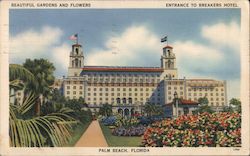 Entrance to Breakers Hotel Palm Beach, FL Postcard Postcard Postcard