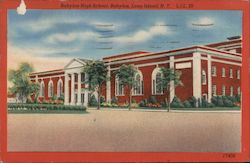 Babylon High School, Long Island Postcard