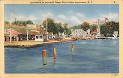 Boardwalk at Bertrand Island Park Lake Hopatcong, NJ Postcard Postcard Postcard