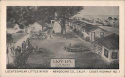 Lazy Eye cotagges - Located near Little River - Coast Highway No. 1 Mendocino, CA Postcard Postcard Postcard