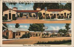 Mission Auto Court Postcard