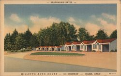 Millett's Auto Court Postcard