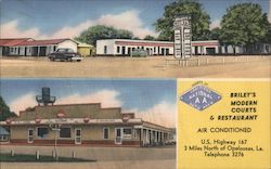 Briley's Modern Courts & Restaurants Opelousas, LA Postcard Postcard Postcard