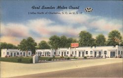 Fort Sumter Motor Court Postcard