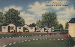 D & A Auto Court Postcard